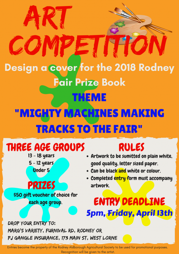 Art Competition Poster – Rodney Aldborough Agricultural Society